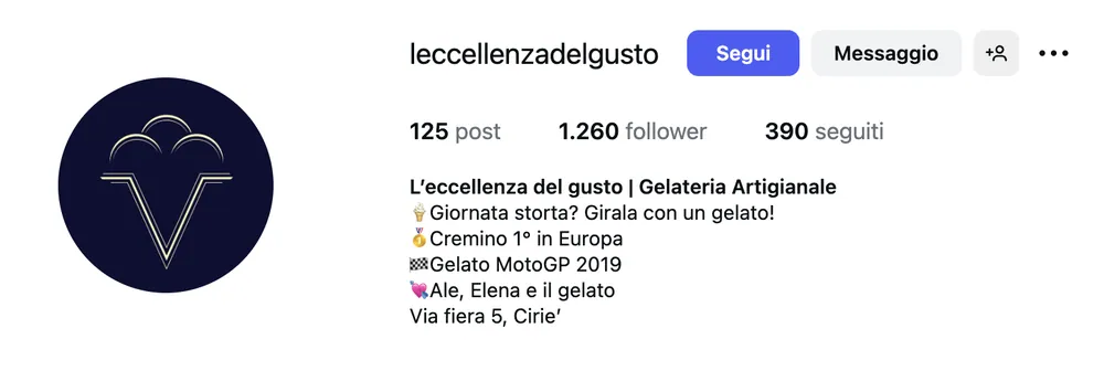 Eccellenza del Gusto Instagram Profile