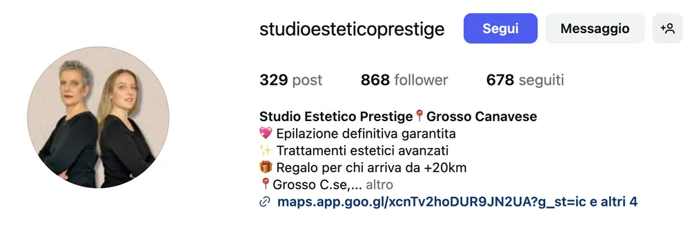 Studio Prestige Instagram Profile