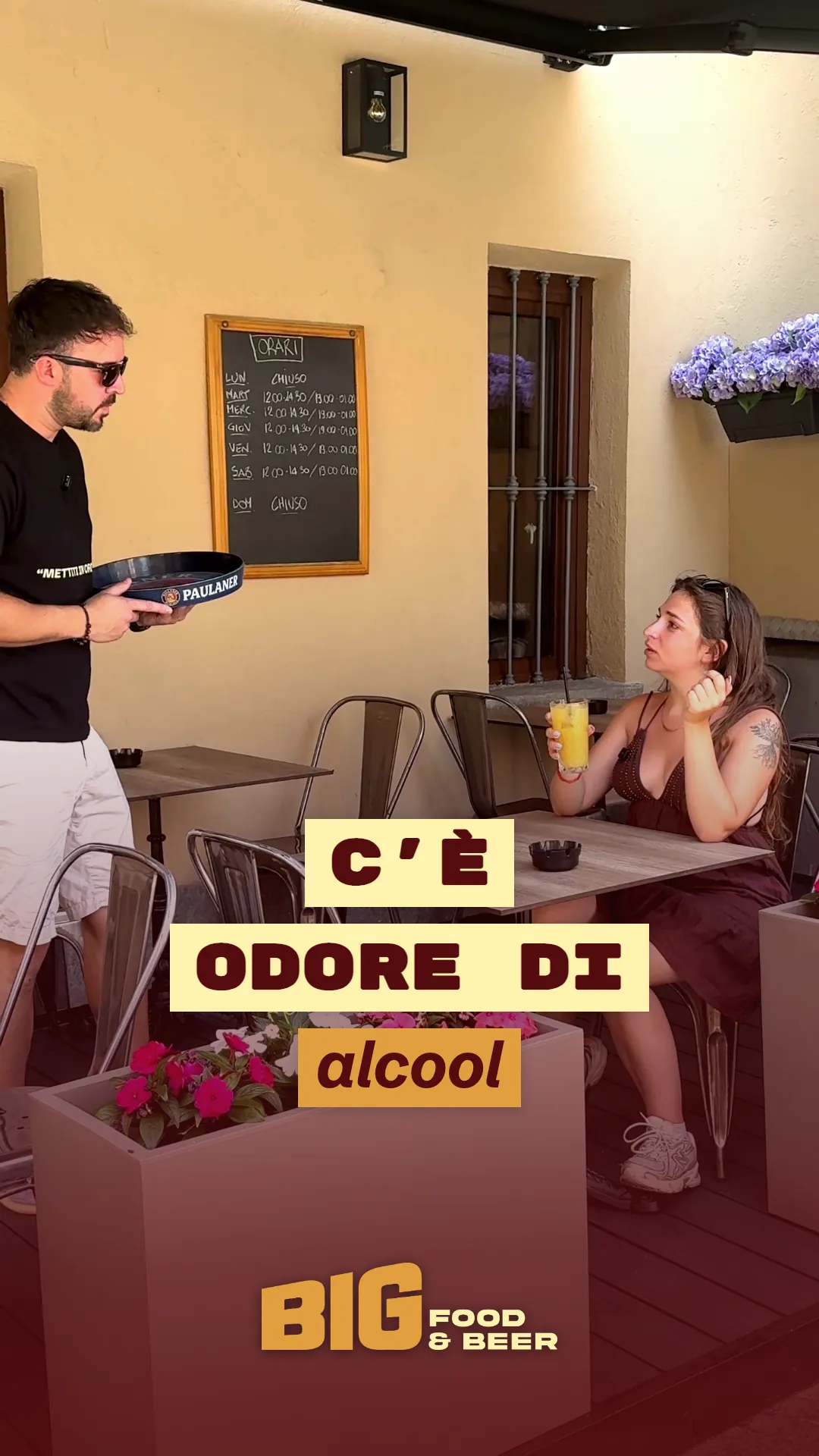 Copertina del reel «Odore di alcool, sarà mica che abbiamo sbagliato a fare il drink?» prodotta da Too Vibes per BIG / Food & Beer
