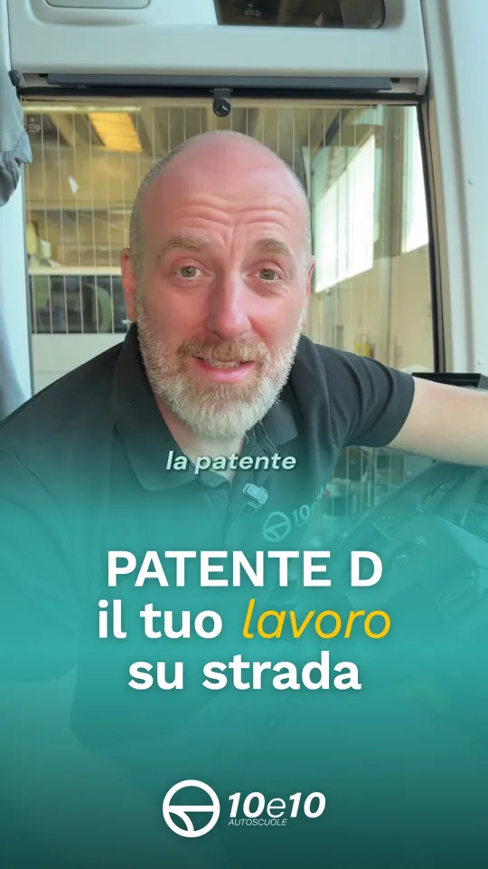 Copertina del reel «La patente D è per chi vuole fare della guida un lavoro.» prodotta da Too Vibes per 10e10 Autoscuole
