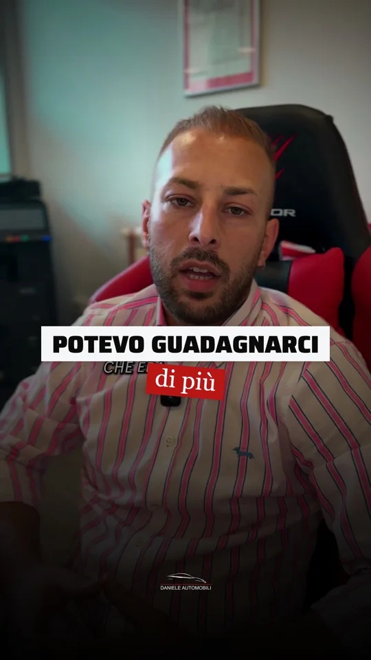Copertina del reel «Potevo guadagnarci di più. Ho scelto di fare il contrario.» prodotta da Too Vibes per Daniele Automobili
